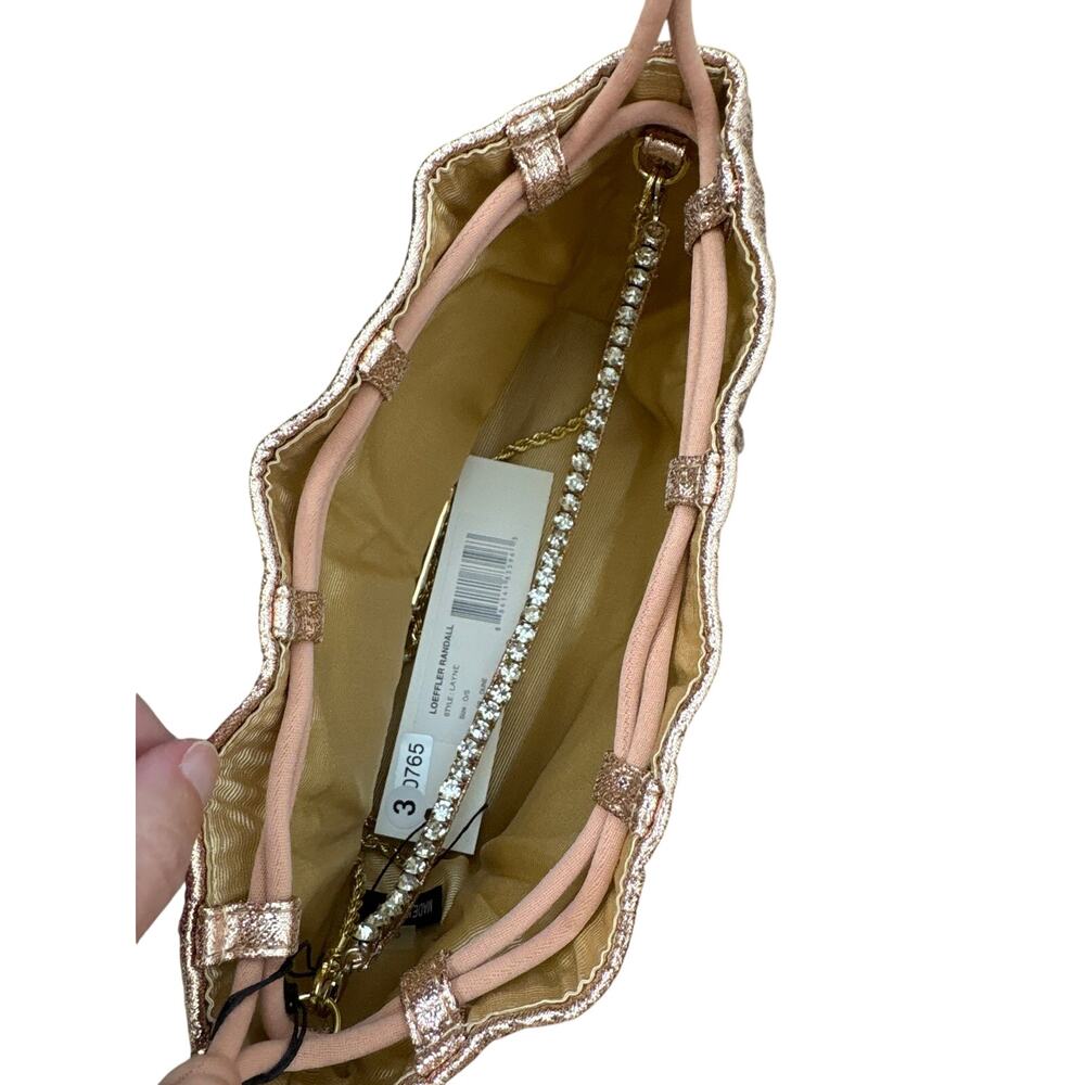 NWT Loeffler Randall Copper Metallic Layne Clutch Sz 9"x10" - Picture 3 of 4